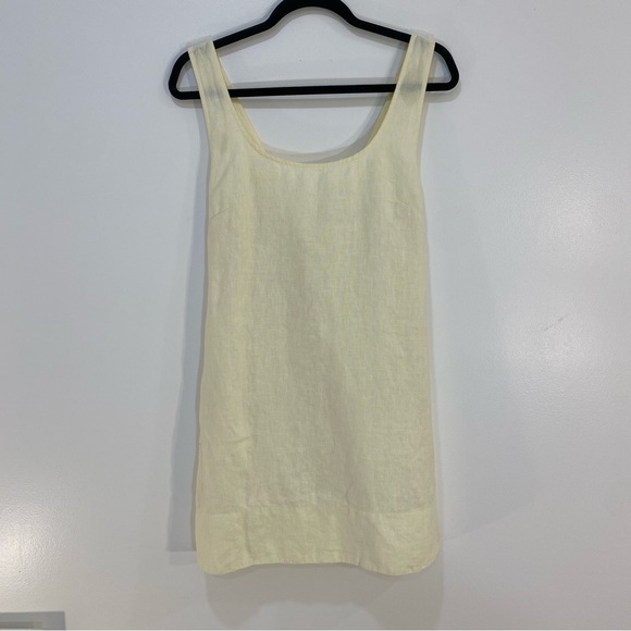 Madewell Cross-Back‎ A-Line Mini Linen Dress - Picture 7 of 13